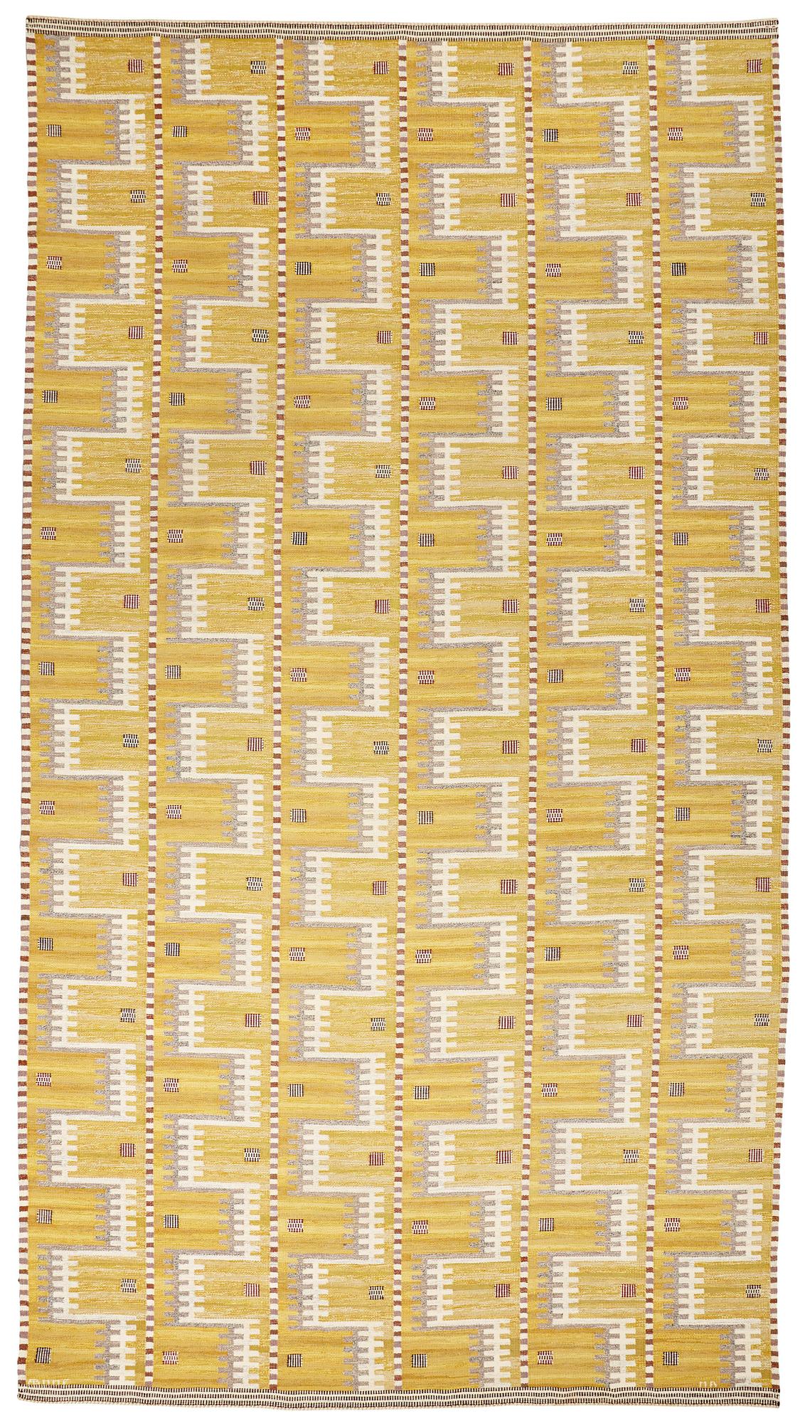 Marianne Richter, MATTA, "Gula havet", rölakan, ca 527 x 288,5 cm, signerad AB MMF MR.