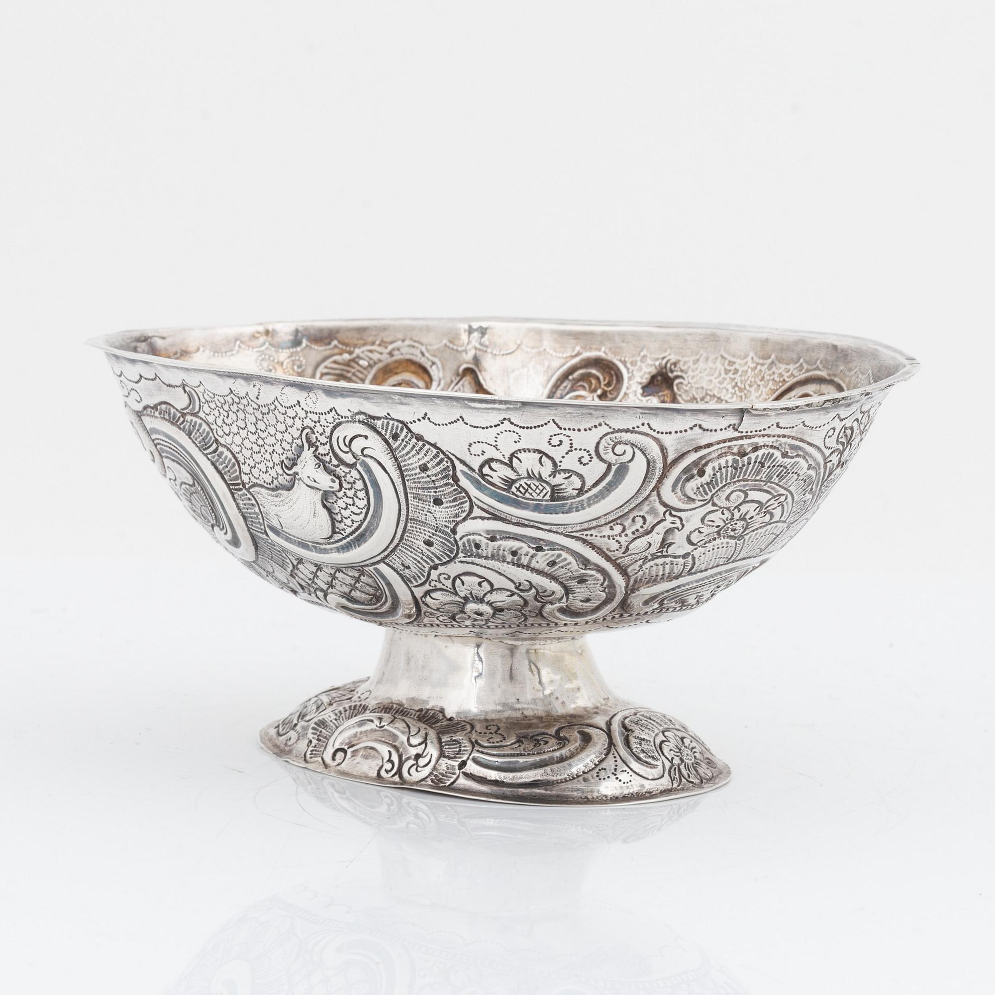Skål, silver, 1800-talets andra hälft.