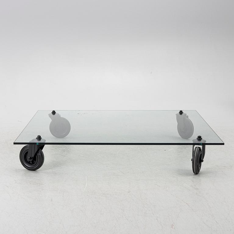 Gae Aulenti, soffbord, "Tavolo con Ruote", Fontana Arte, Italien.