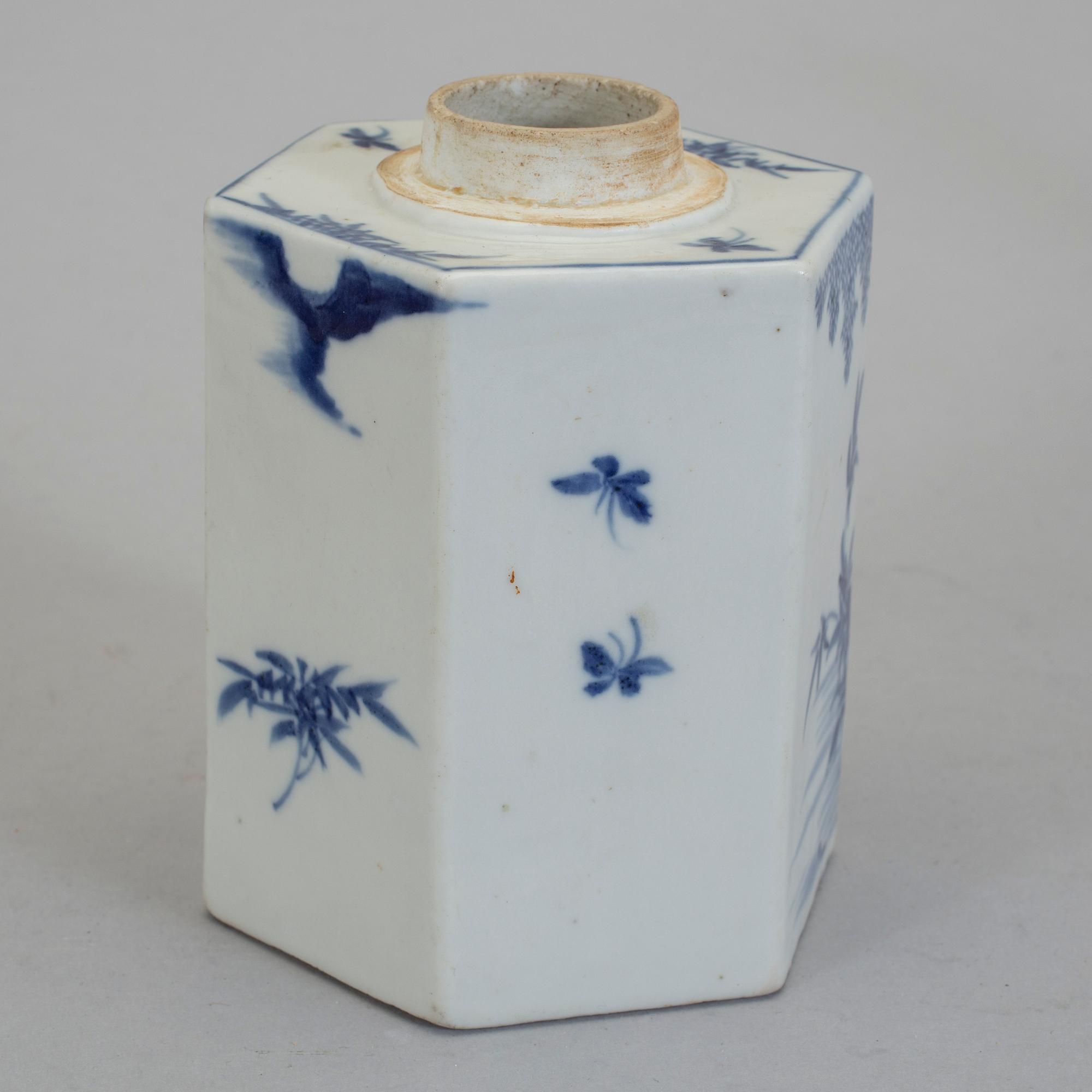 TEBURK samt FAT, porslin, Ming- resp Qingdynastin, 16-1700-tal.