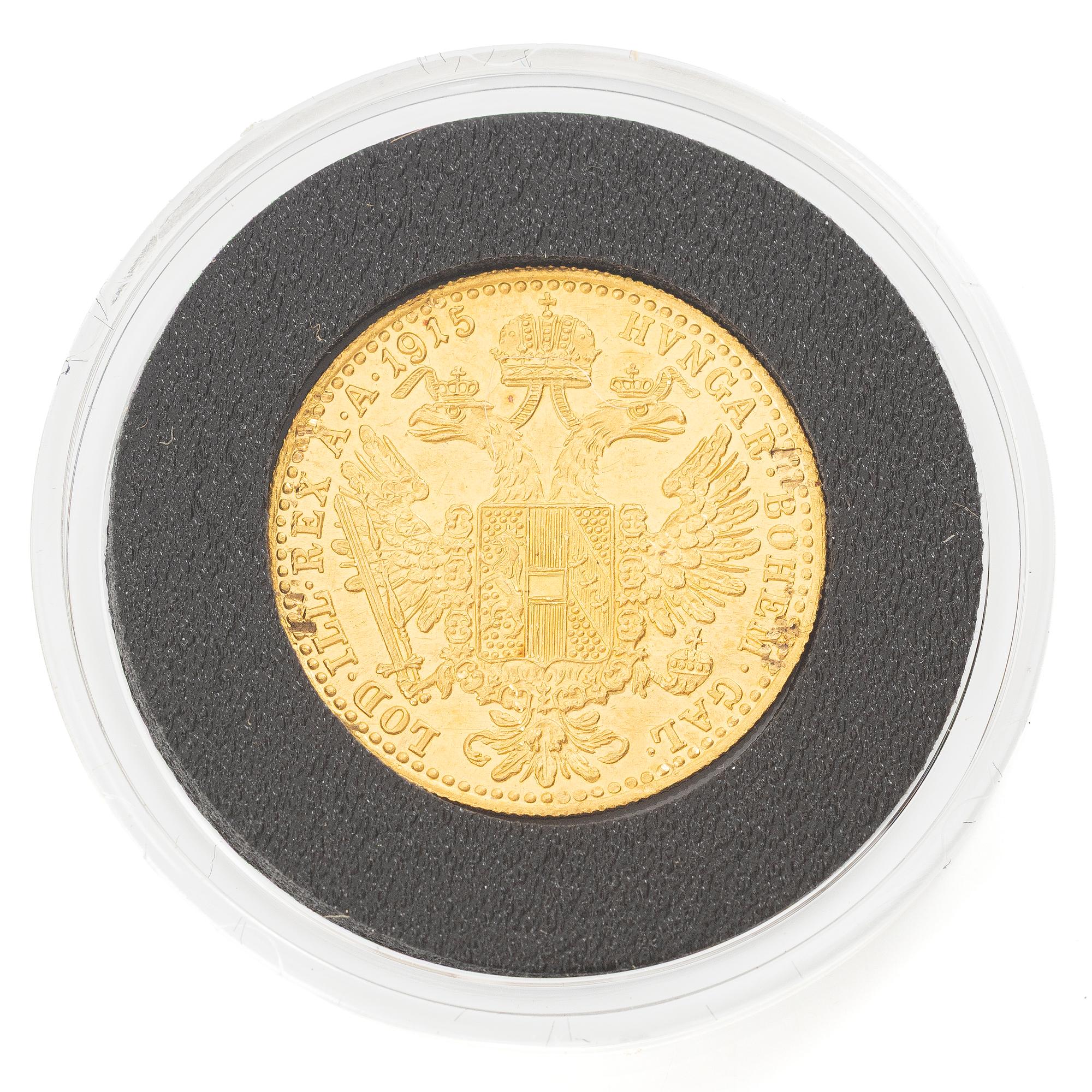 Guldmynt, Österrike-Ungern, Franz Josef, 1 Ducat, 1915, senare prägling.