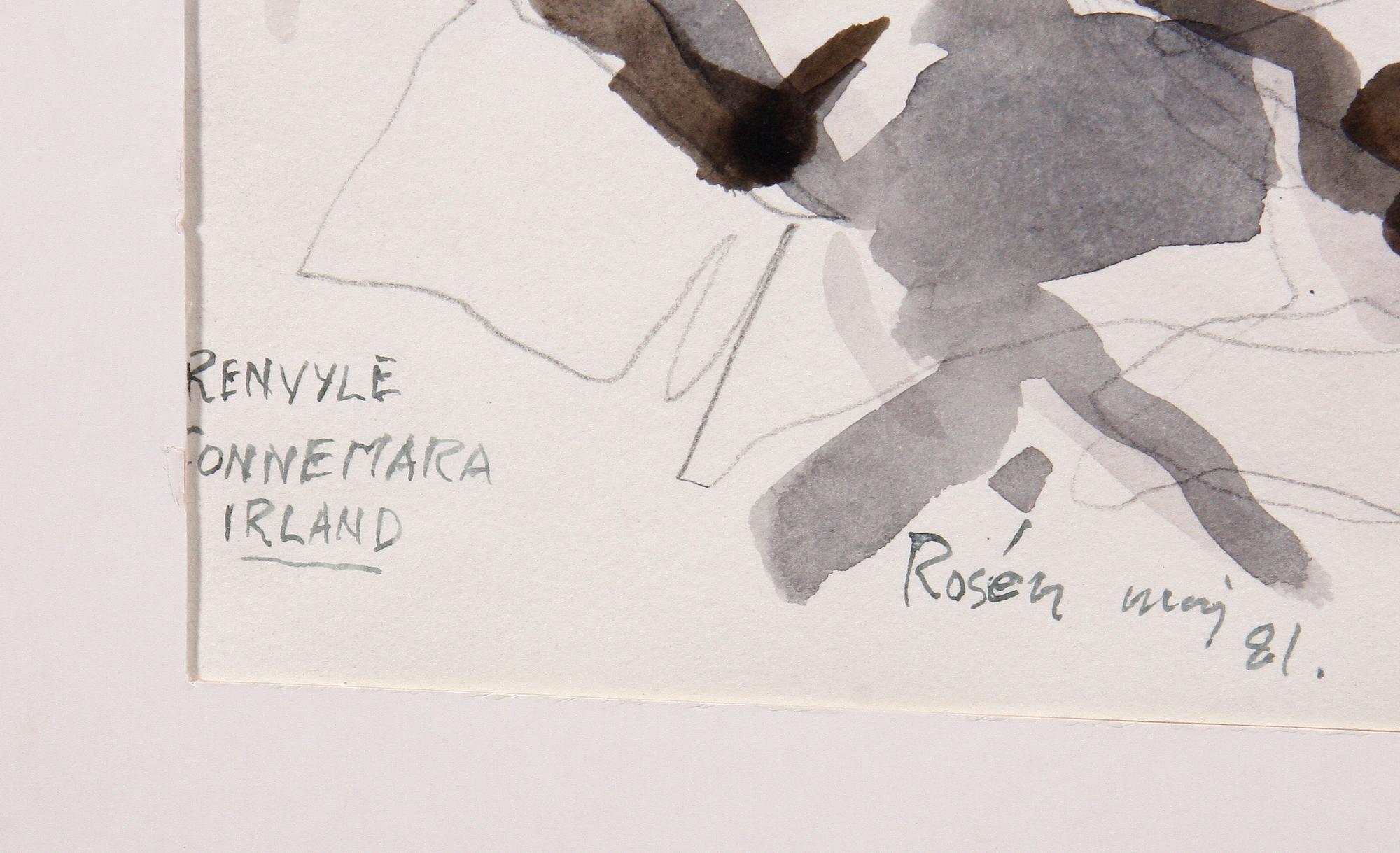 ROSEN, SVEN. Akvarell, sign o dat Irland -81.