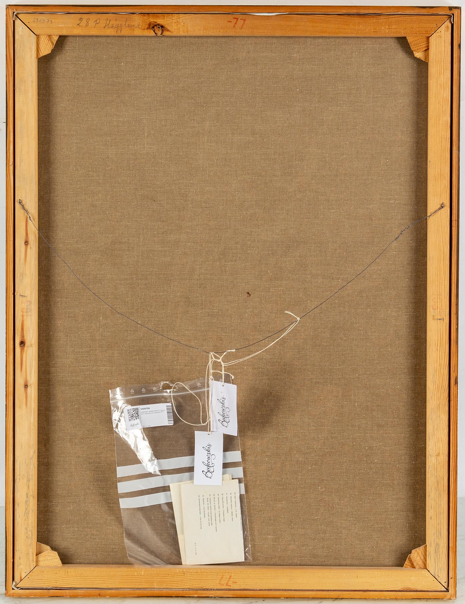 LENNART SEGERSTRÅLE, oil on canvas, signed and dated 1973.