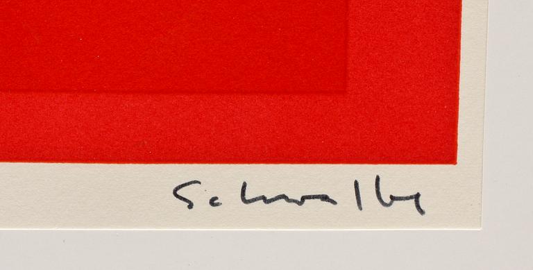 OLE SCHWALBE, mapp med 8 färglitografier och 9 offsettryck av fotografier, sign o numr 84/100.