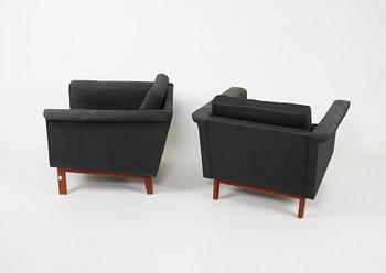 SOFFA MED FÅTÖLJER, 3 delar, 1960-tal.