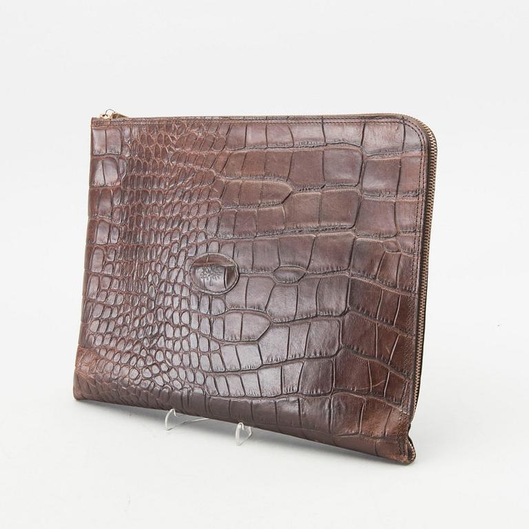 A Mulberry lethter briefcase and document case.