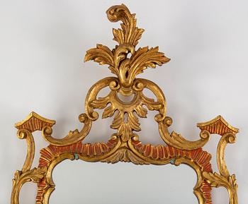 A Danish Baroque style mirror, 20th Century.