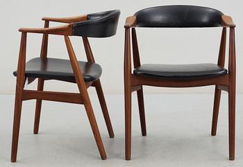 KARMSTOLAR, ett par, sannolikt Danmark, 1950-/60-tal.