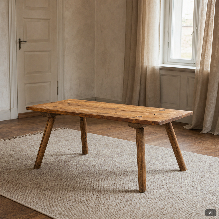 A butcher's bench, 19th century.