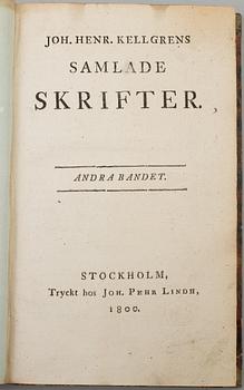 BOOK, Johan Henrik Kellgren: Samlade skrifter. 1-3.