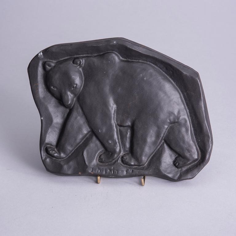 MIKAEL SCHILKIN, relief, gjutjärn, Högfors, signerad och daterad -57.