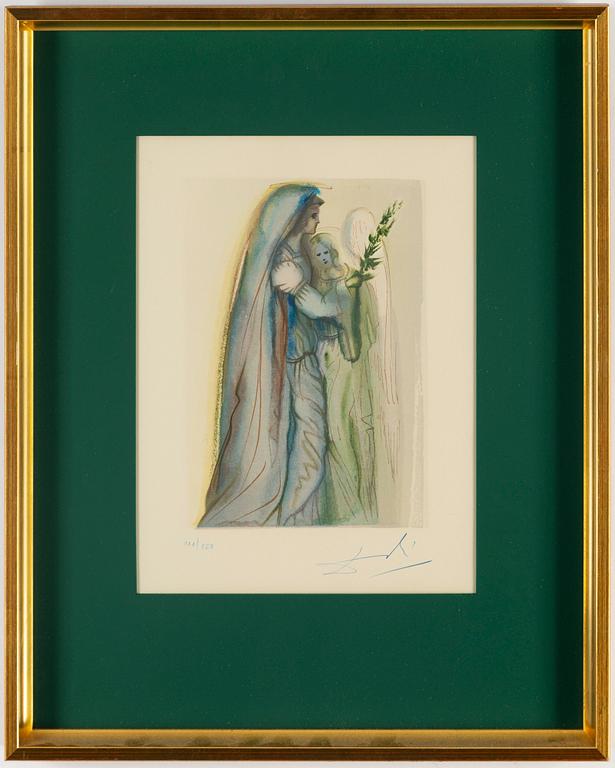 SALVADOR DALÍ, wood cut in colours, 1962, signed 111/150.