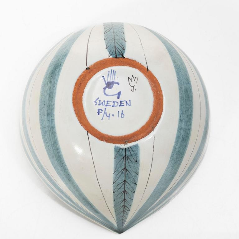 Stig Lindberg, A faience vase and bowl, Gustavsberg.