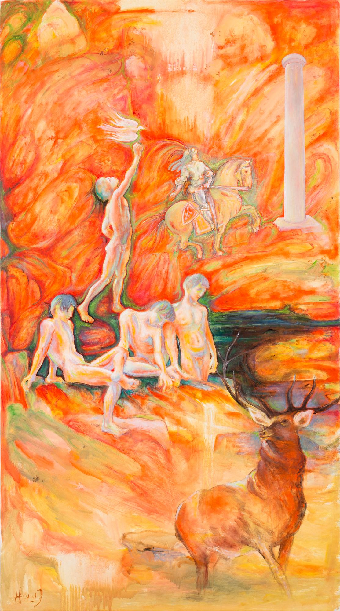 THOMAS HOLUJ, Oil on canvas, signed, dated 2013 vesro.