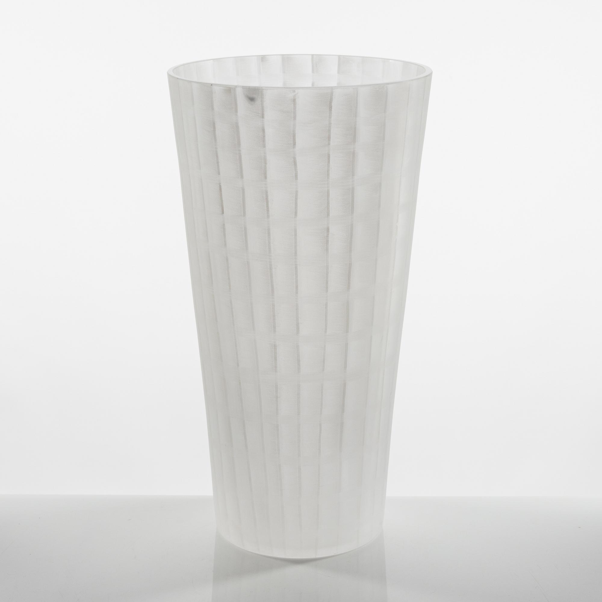 Inegred Råman,  a glass vase, Orrefors, Sweden, signed.