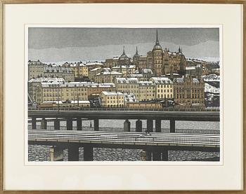 SVENOLOV EHRÉN, färglitografi, signerad och numrerad 233/360, daterad (19)80.