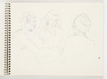 Lotte Laserstein, 4 skissböcker med blyertsteckningar.