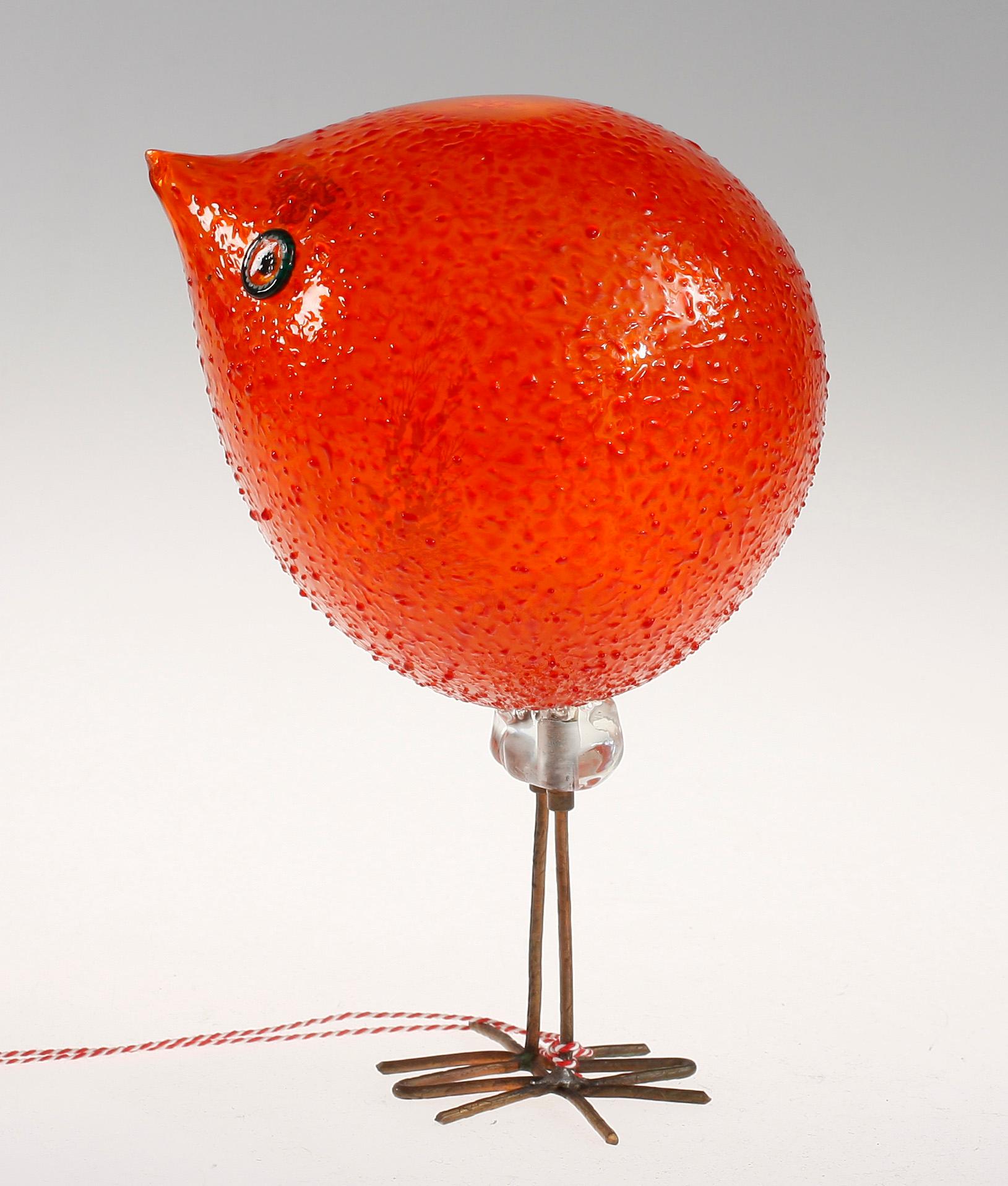 SKULPTUR, glas, "Pulcino", Peter Pelzel, Vistosi, Italien.