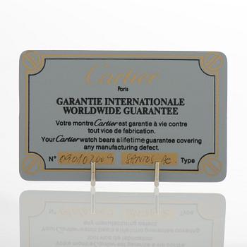 CARTIER, Santos, rannekello, 24 x 24 mm.