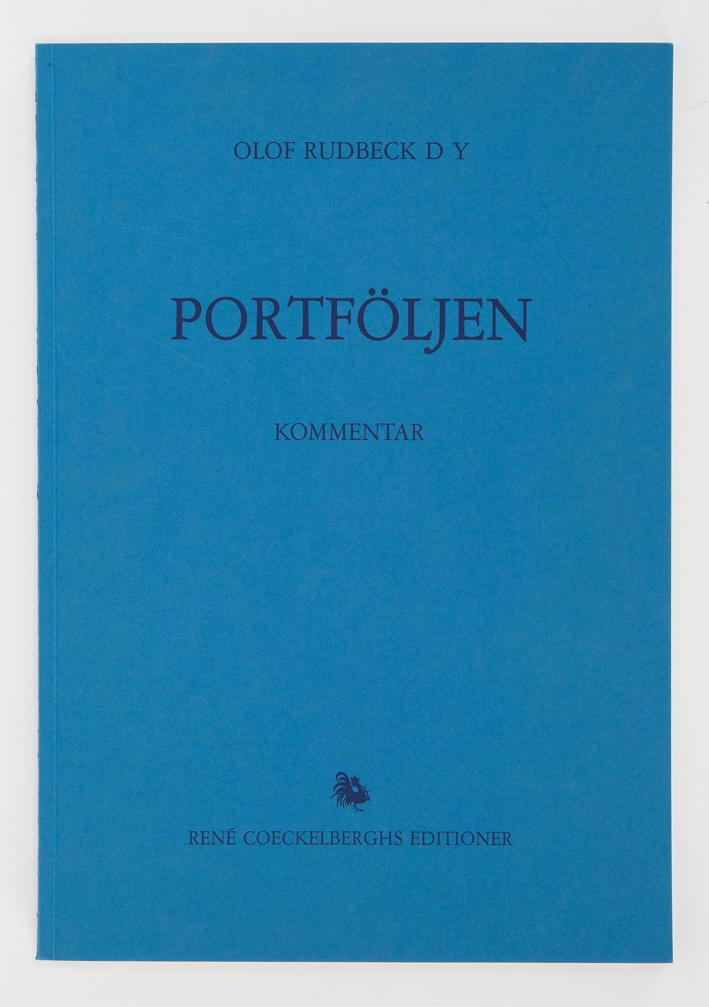 OLOF RUDBECK d.y., "Portföljen", numrerad 1244/1499,  René Coeckelberghs Editioner, 1986.