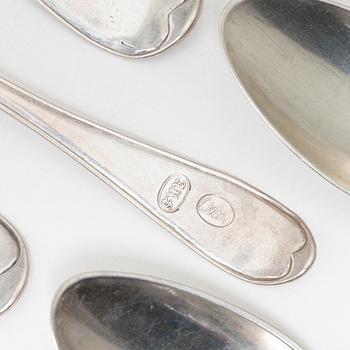 Skedar, 16 st, silver, Sverige, 1700-1800-tal.