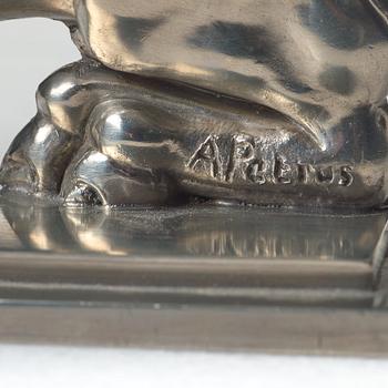 Anna Petrus, a pewter bookend for Svenskt Tenn, Stockholm, 1930.