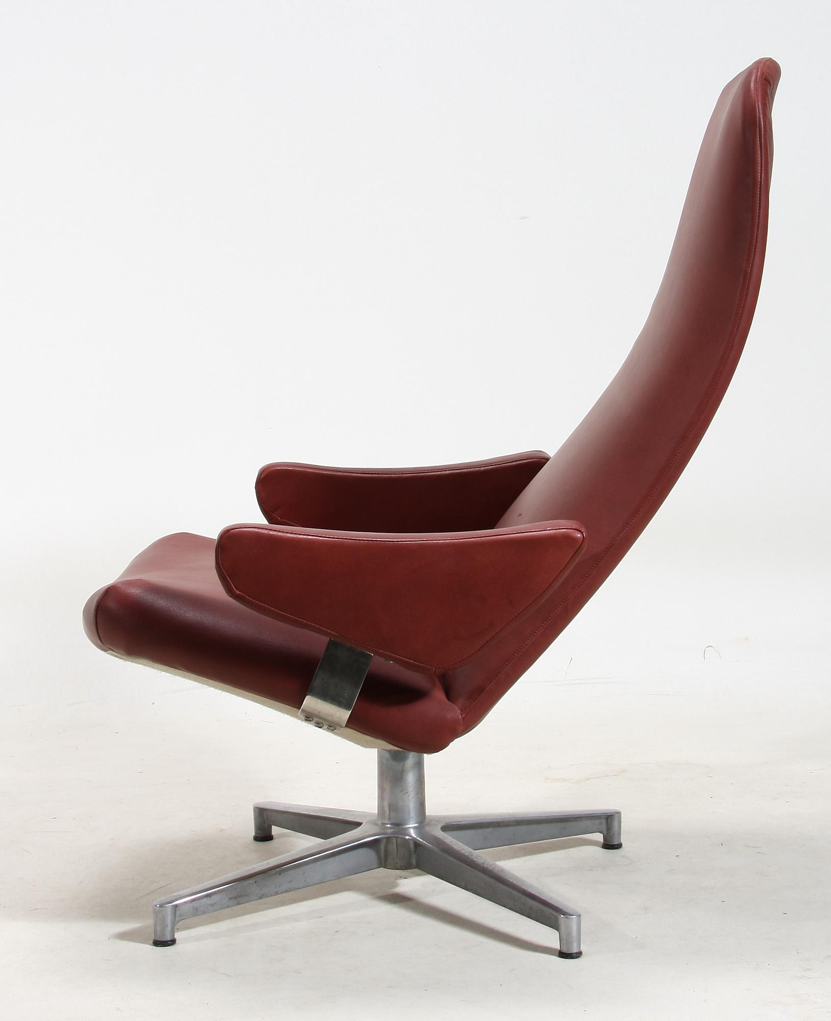 FÅTÖLJ, "Contourette Roto" Alf Svensson för DUX. Modellen formgiven 1964.