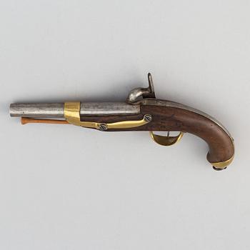 A French model 1822 pistol, converted from flintlock.