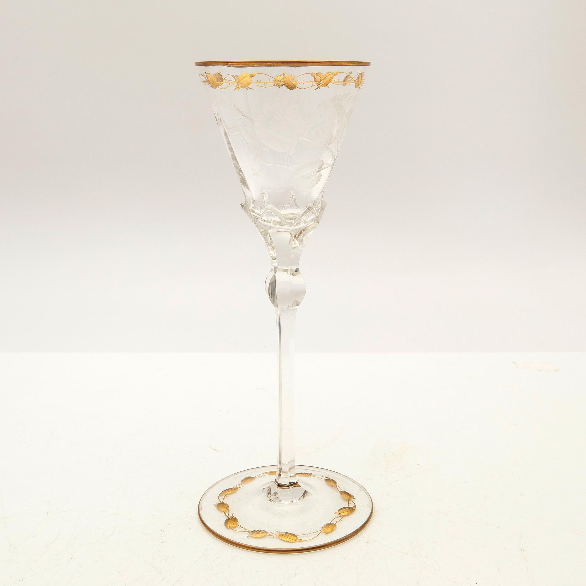 Glasservis, 33 + 2 delar, "Paula", Moser, Tjeckien, 1900-talets slut.