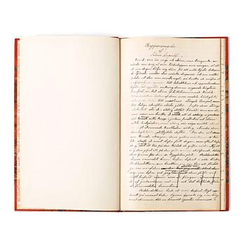 165. MANUSCRIPT, original by Selma Lagerlöf (1858-1940), "Kopparnageln".