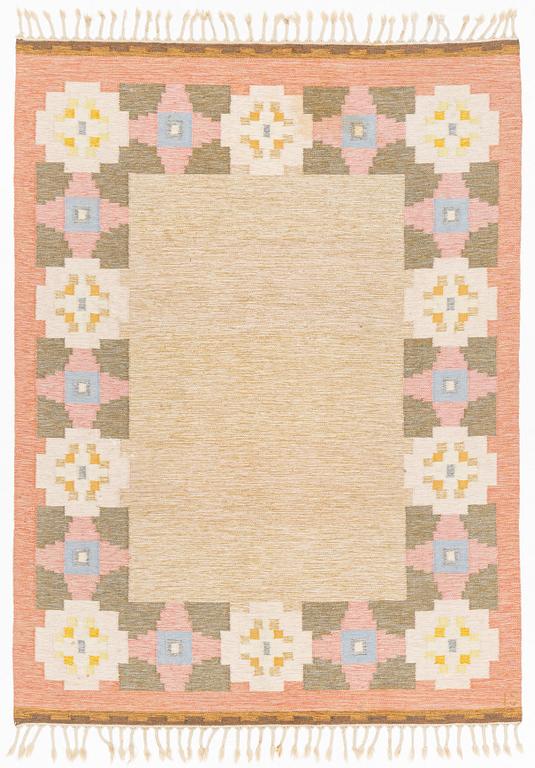 Ingegerd Silow, a flat wave rug, signed IS, c. 230 x 170 cm.
