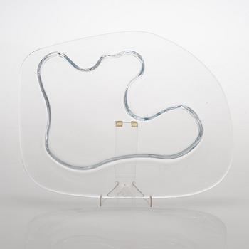 Alvar Aalto, a Centenary jubilee glass dish signed and numbered "Alvar Aalto 100 1998 Iittala II/1998".