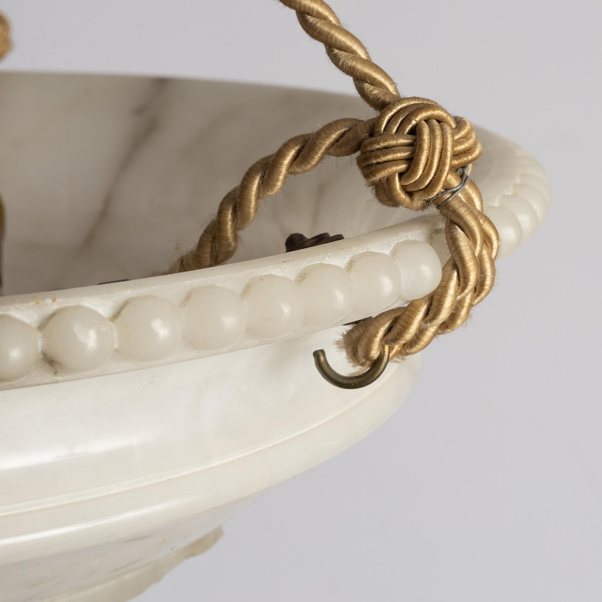 An alabaster ceiling lamp, 1920s.