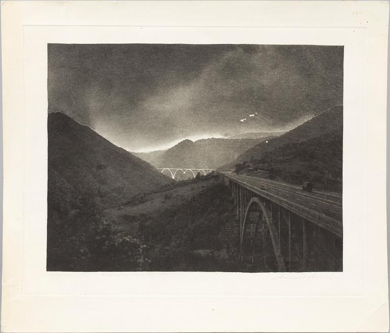 Lennart Olson Photoengraving "Emilia Romagna XIV,1982" signed, numbered and dated 1982.