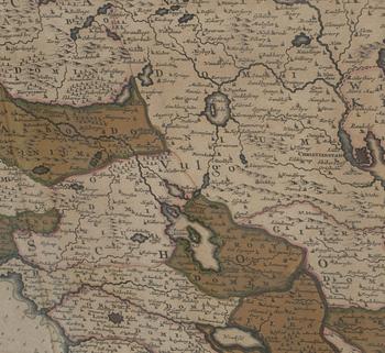 KARTA, "Nova et Acurata Scaniae..." Pierre Mortier, omkring 1700.