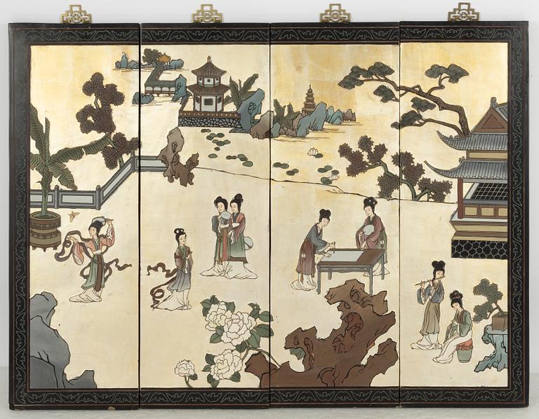 A four part panel, China, second half of the 20th Century.