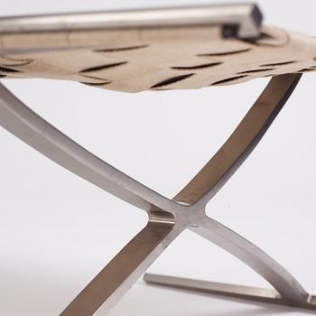 Preben Fabricius & Jørgen Kastholm, a model "4391" folding stool, Bo-Ex  Denmark, early 1960s.