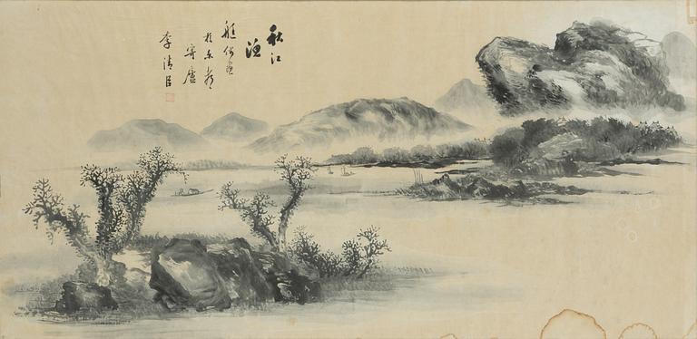 Unidentified artist, Riverscape, signed Li Qingchen 李清臣, China, around 1900.