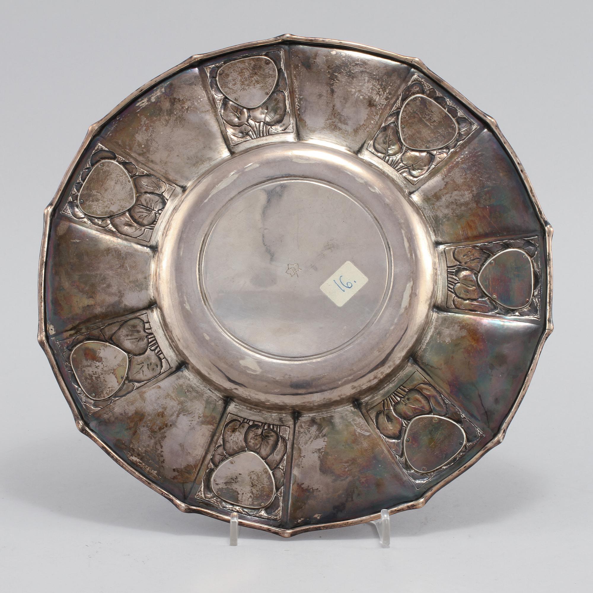 FAT, nysilver med emaljdekor, jugend, 1900-talets första hälft.