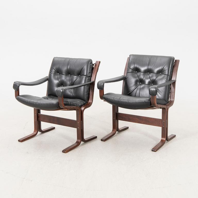 Ingmar Rolling, armchairs 1 pair, Westnofa Furniture, Norway, 1970s.