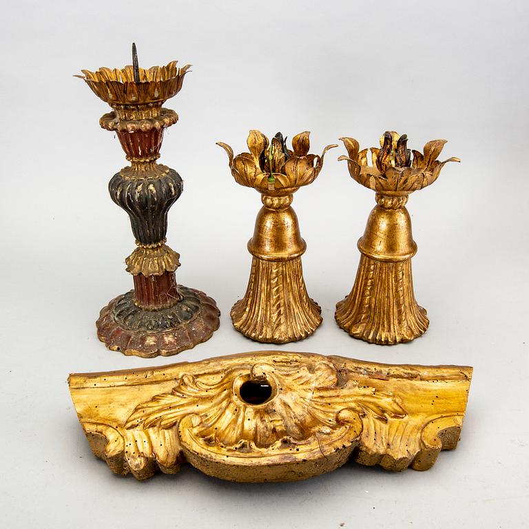 Ten pieces of mid 19th century different wood items by Paoletti, Firenze Italy.