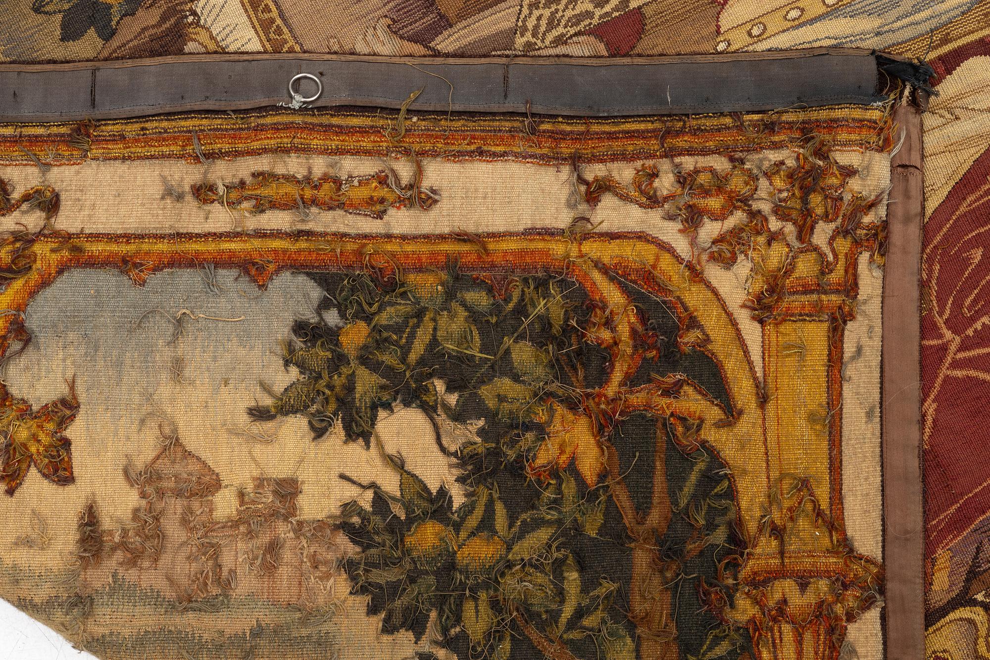 Gobeläng, omkring år 1900, ca 170 x 225 cm.