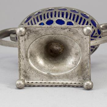An early 19th Century pewter sugarbowl by Johan Wiklund Norrköping.