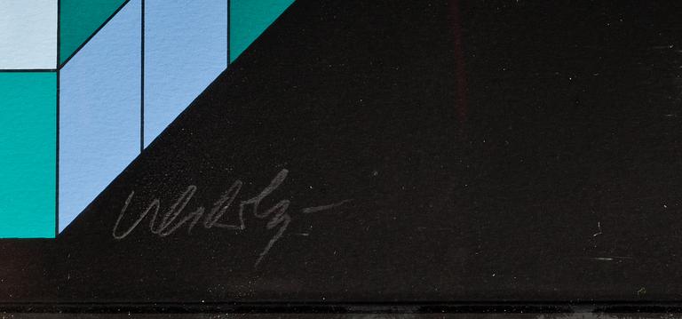 VICTOR VASARELY, färgserigrafi, sign och numr 247/250.