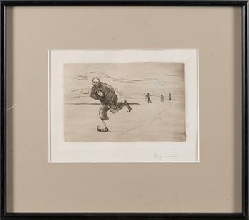 etching and drypoint, later signature.