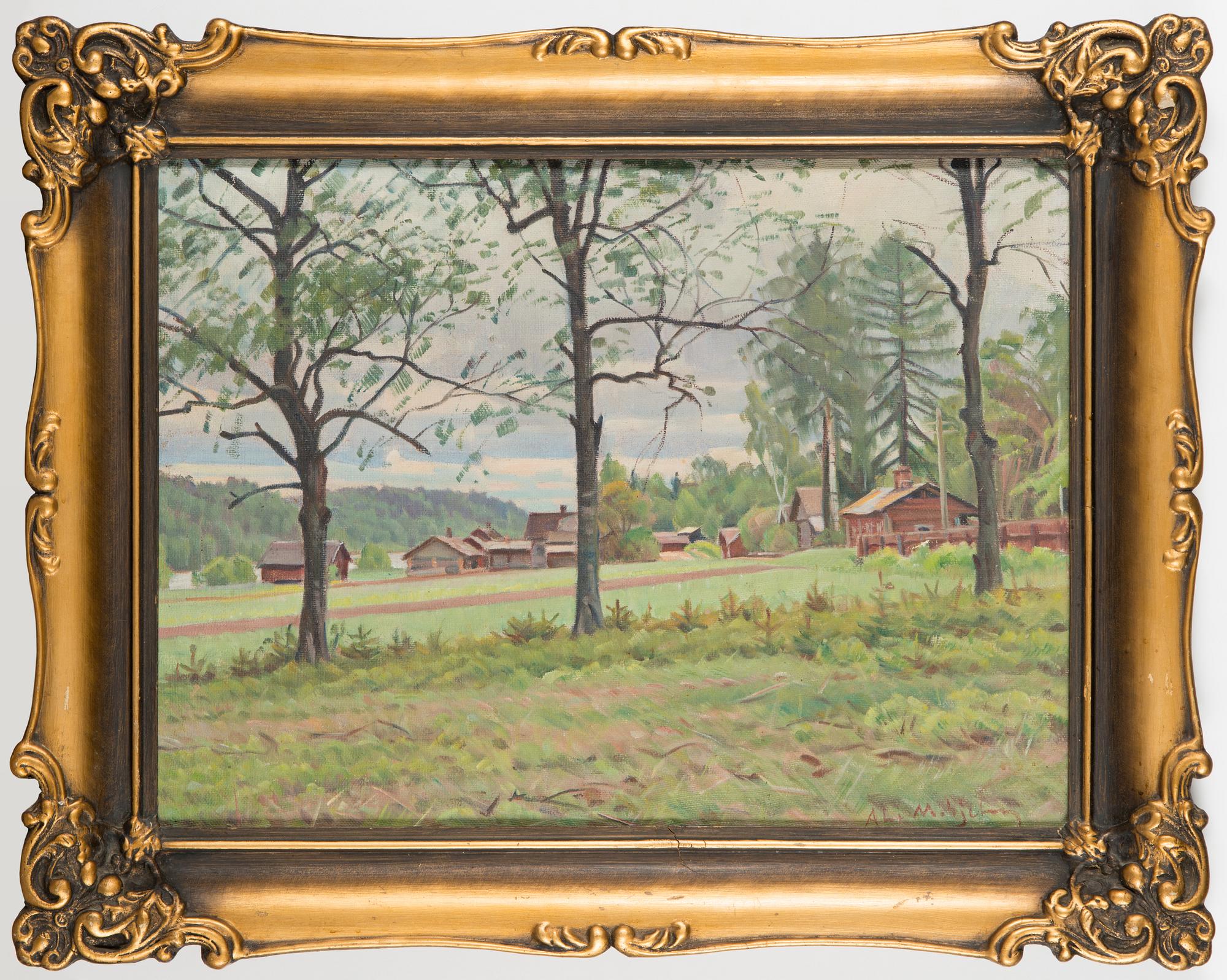 Ali Munsterhjelm, olja på duk, signerad.