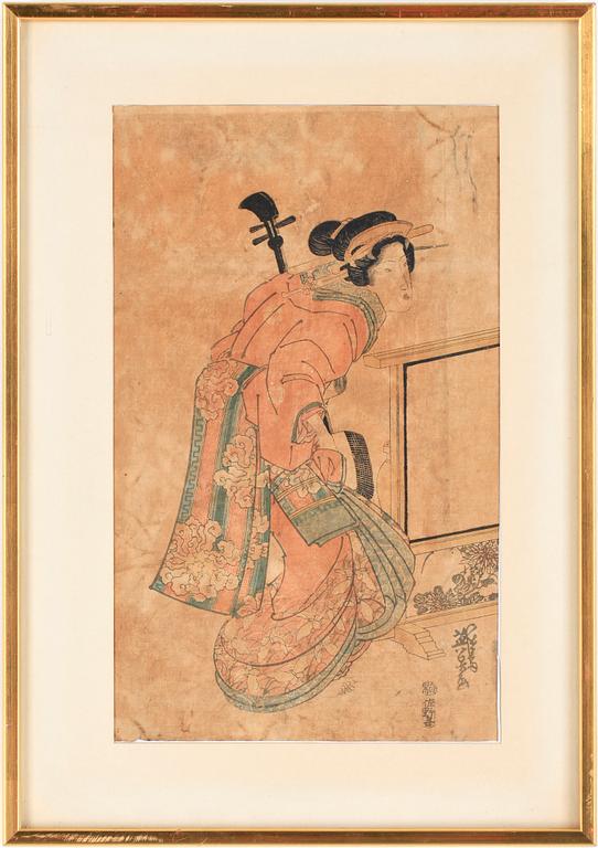 TRÄSNITT, 2 st, Japan, 1800-tal.