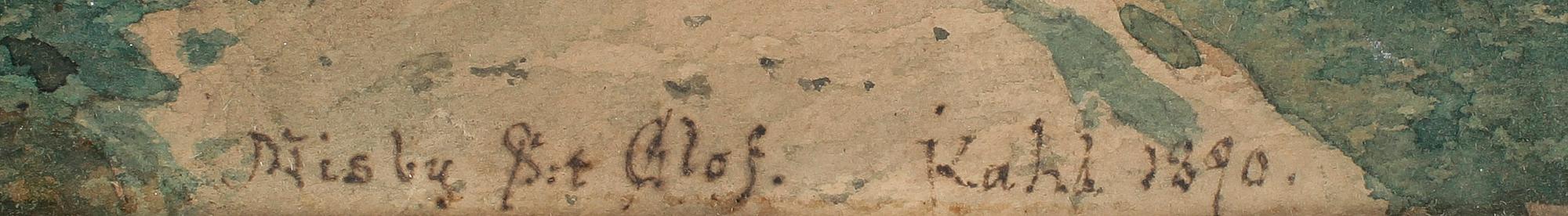 JOHAN KAHL, akvarell, sign o dat 1890.