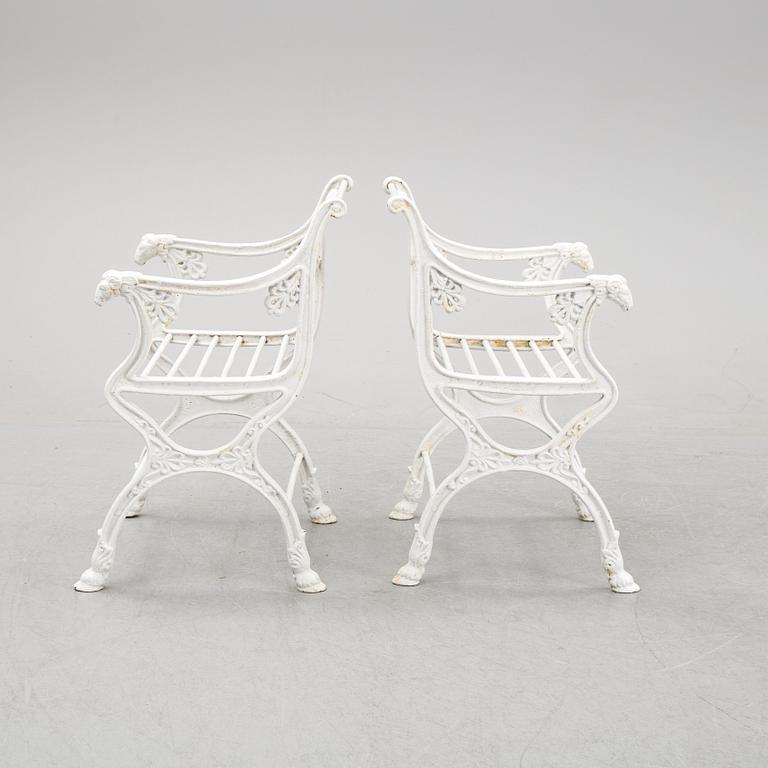 Parkstolar, gjutjärn, efter Karl Friedrich Schinkel, 1900-tal.