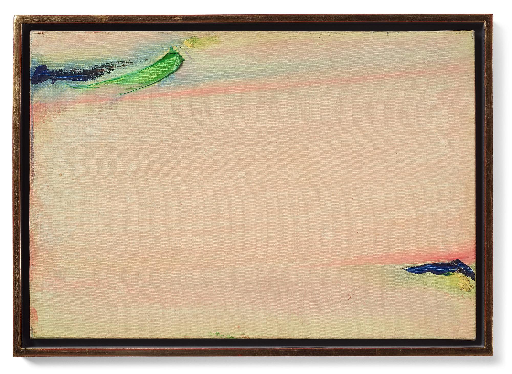 Olivier Debré, "Ocre, rose, tache verte".